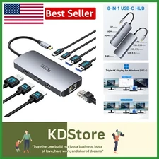 Enhanced USB C Docking Station with Dual HDMI & Gigabit Ethernet - 4K Resolution