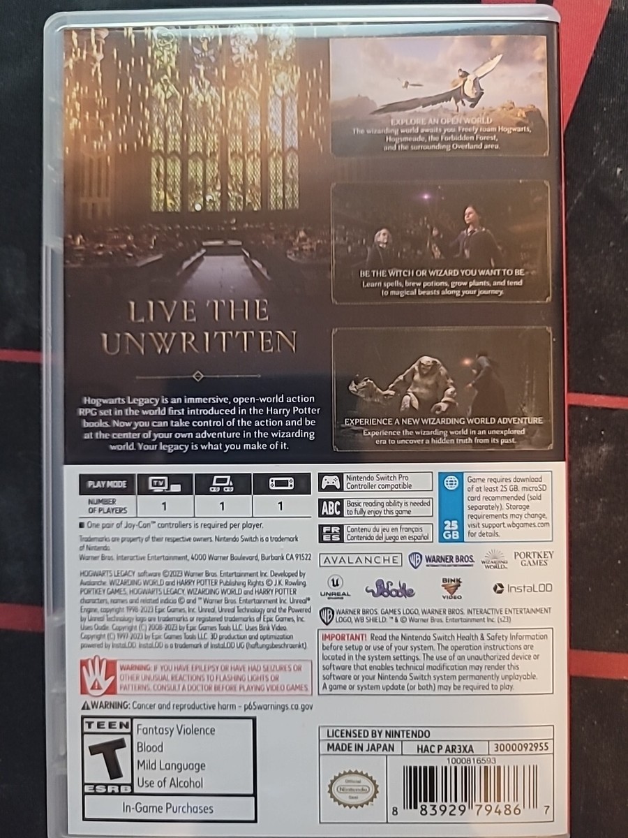 Hogwarts Legacy - Nintendo Switch New Open Box 883929794867| eBay