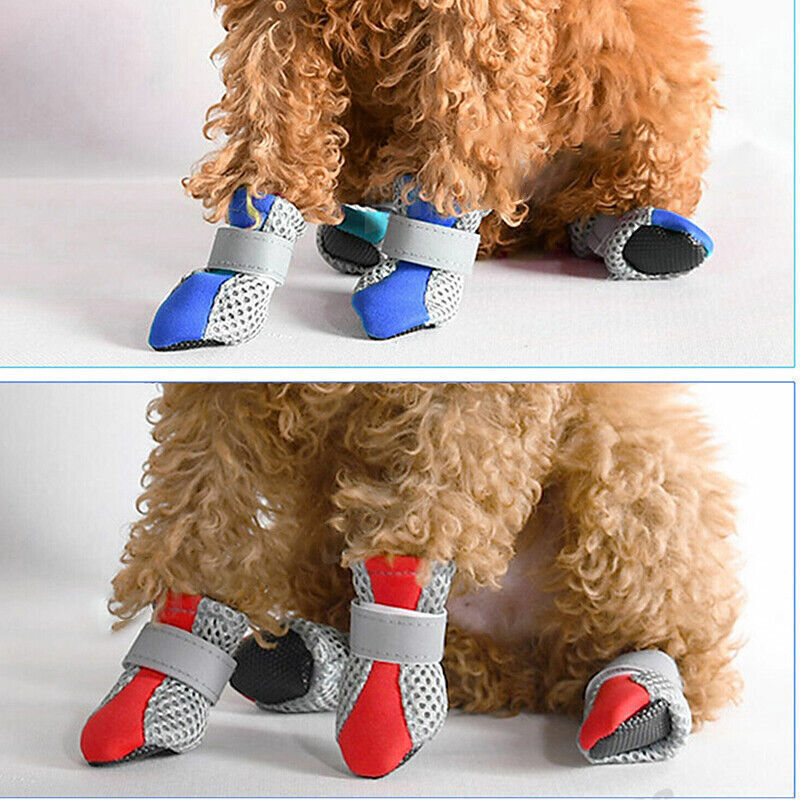 4PCS Anti Slip Waterproof Protective Dog Shoes Rain Boots Pet Socks Booties New eBay