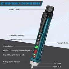 12-1000V Dual Sensitivity Electrical Tester Pen Non-Contact AC Voltage Detector