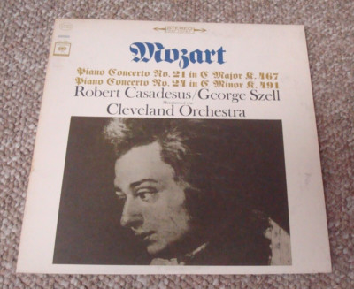 Mozart - Piano Concerto No 21 & 24 Robert Casadesus, George Szell. LP Record