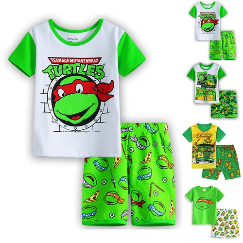Kids Boys Ninja TurtlesPrint Pajamas Outfit T-Shirt Shorts Set Casual Sleepwear# - Picture 2 of 13