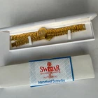 Vintage Swistar 2 Quartz Gold Plated 22k Unisex Watch