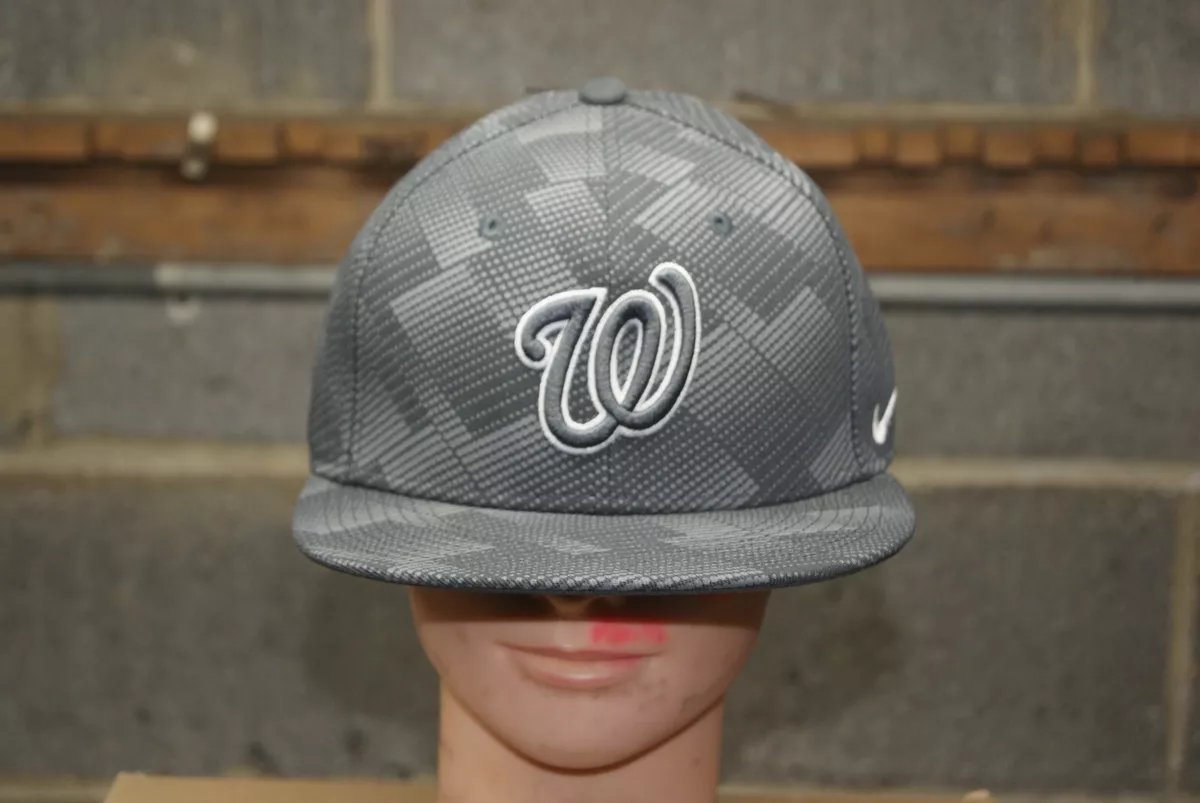 Nike Seasonal T Washington Nationals Fitted Hat Cap Gray Snapback