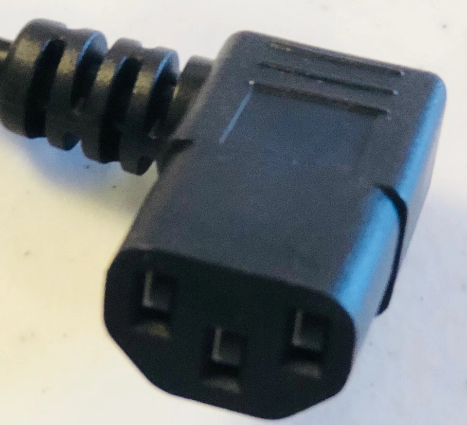 Left Angle C13 10 foot Power Cord for PC, 5-15P to C-13 Right Angle, 18AWG - Image 3 of 4