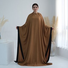 Muslim Overhead Kaftan Abaya Women Prayer Long Dress Ramadan Robe Islamic Burqa