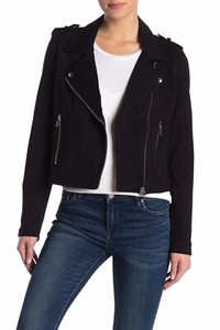 black knit moto jacket