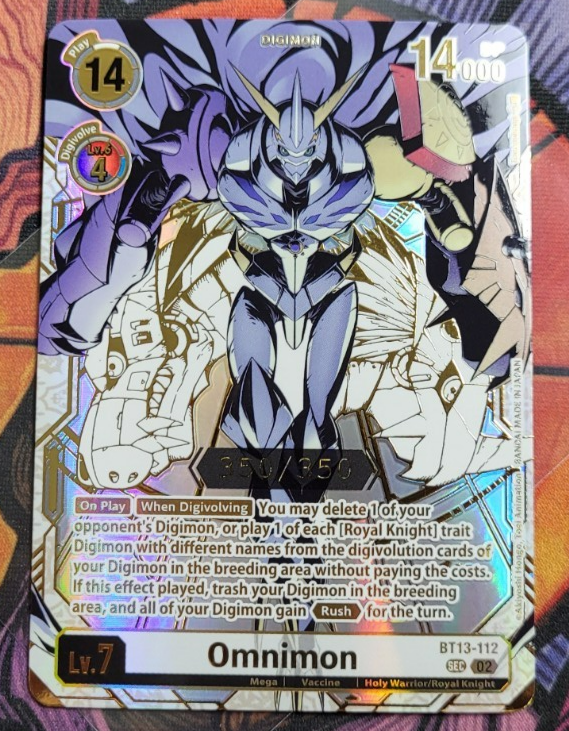 Omnimon BT13-112 Secret Rare Pull Serialized LAST ONE 350