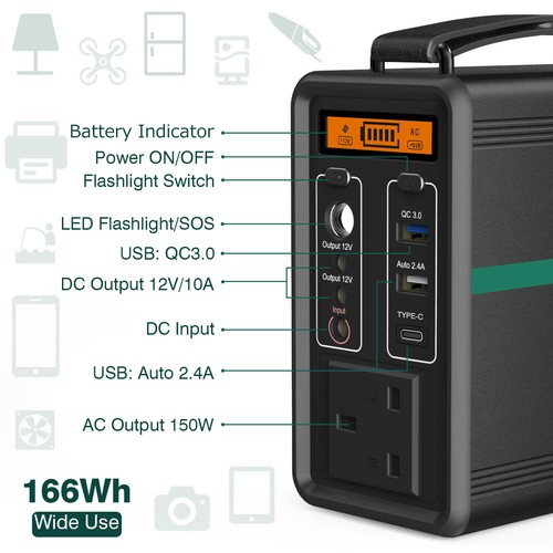 SWAREY 150W-1500W alimentazione generatore solare centrale elettrica backup pannello solare 200 W - Foto 37 di 88