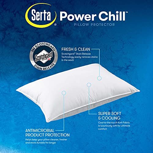 Serta Pillow Protector Pack) Mainstays Cooling Zippered Pillow