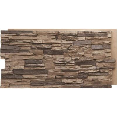 Ekena Millwork Faux Stone Siding Panel Stacked Stonewall Durable Smokey Ridge