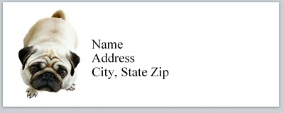 Personalized Address Labels Cute Dog Pug (P 470)
