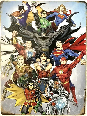 FREE SHIPPING! BUY or make OFFER B4 it s SOLD! Superheros 12x16 TIN SIGN #1A