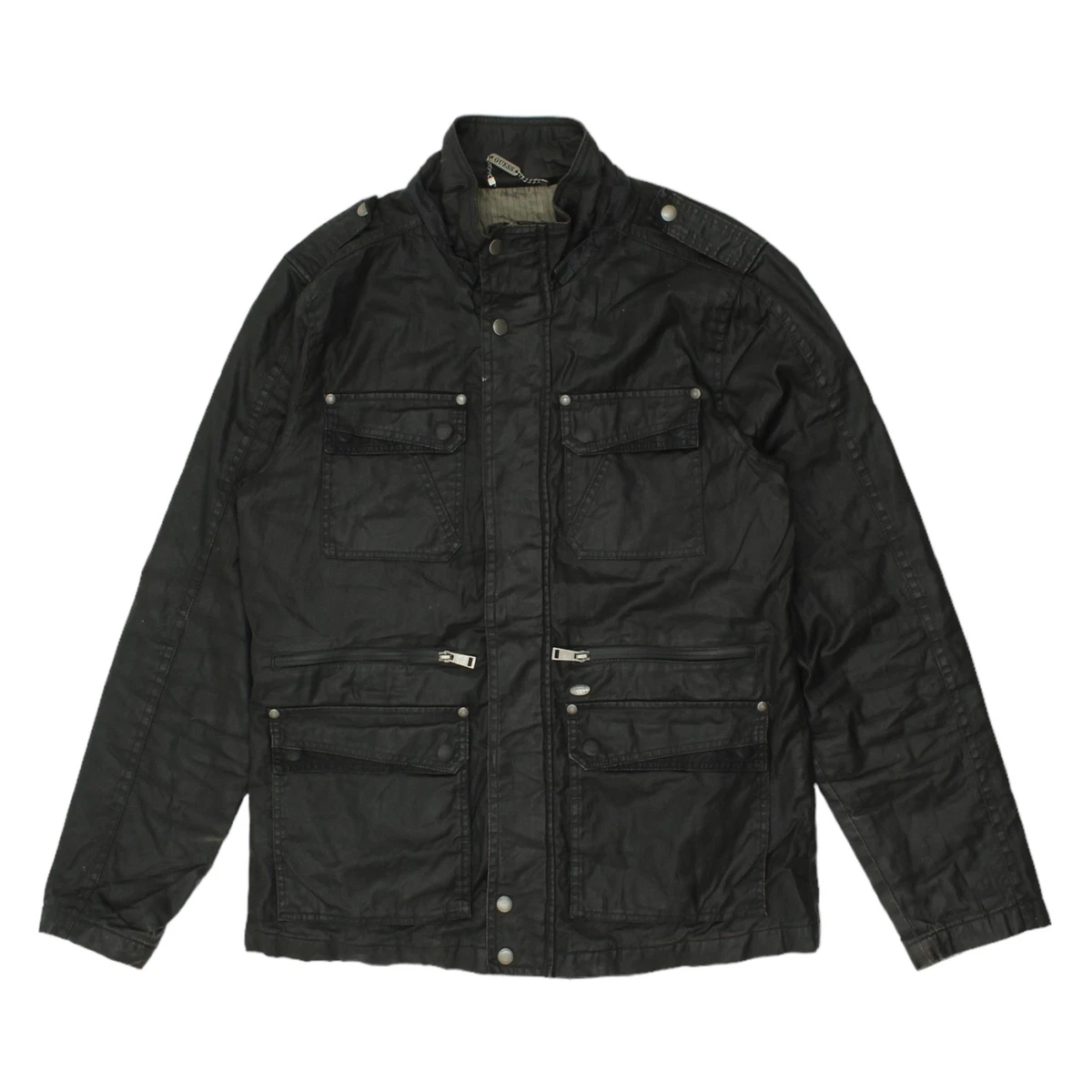 Guess Polyester Utility Jacket Vintage Designer Biker Style