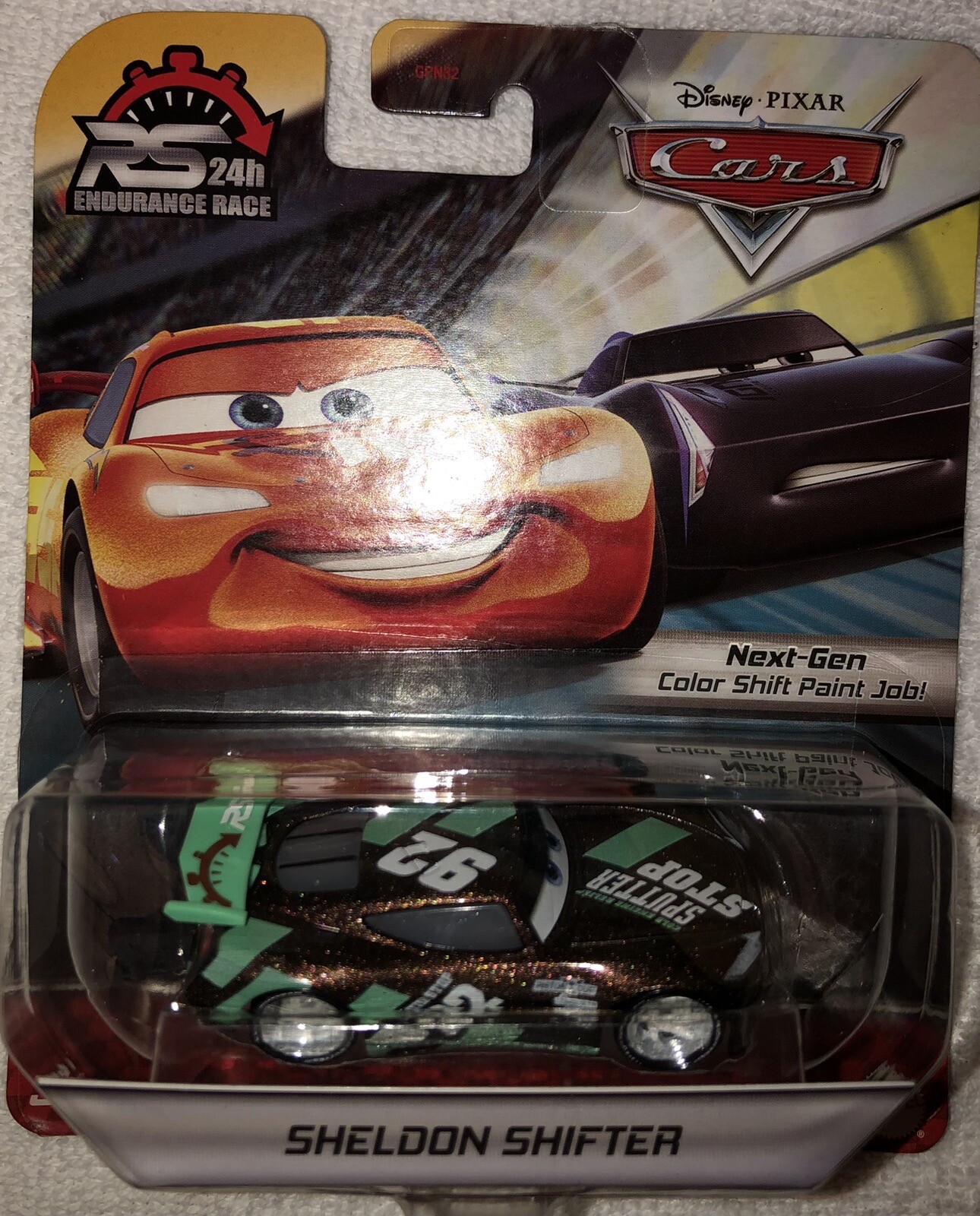 Disney Pixar Cars 24h Endurance Race Sheldon Shifter Next Gen Color Shift NEW