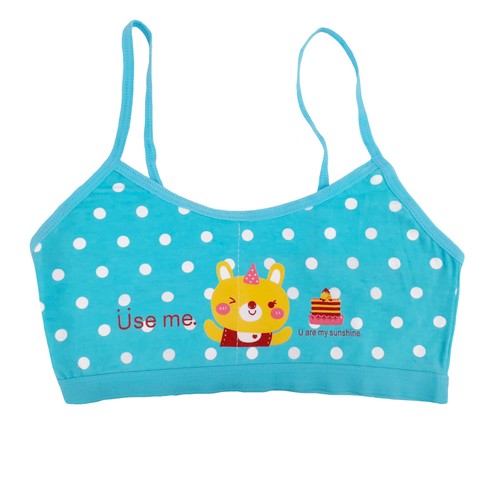6 Pieces GIRL'S TRAINING BRA MULTICOLOR MULTI DESIGN COTTON SPANDEX 8-12 YRS - Picture 34 of 39
