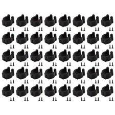 40pcs Black Fish Rod Holder Clip Plastic Pool Cue Clip Positioning Clip Pool ...