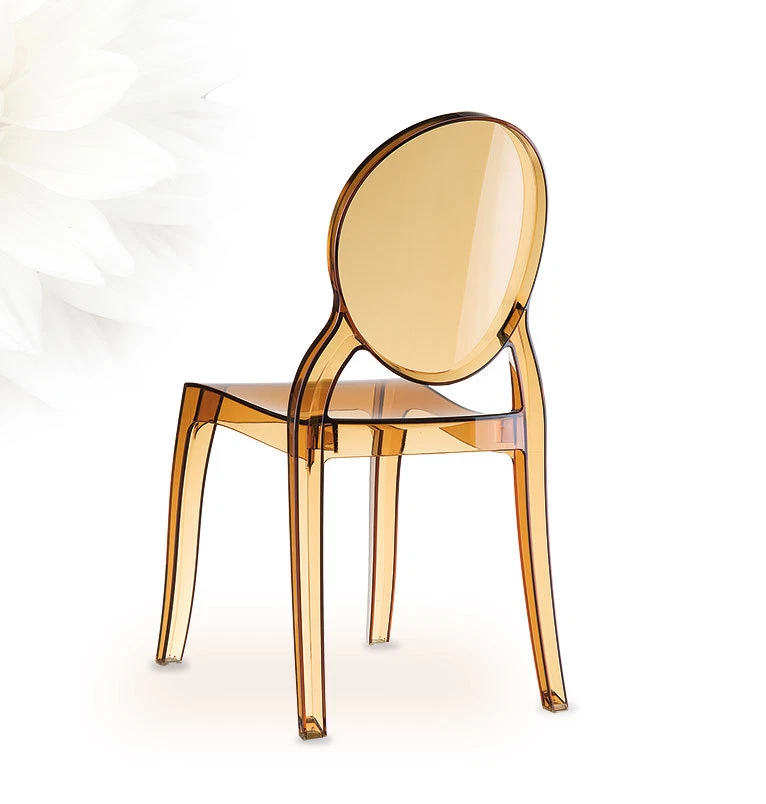 Fantasma Sedia Elizabeth Ambra Rosa O Trasparente Qualità No Cina Merce - Immagine 4 di 4