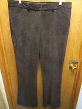WOMENS COUNTERPARTS BLACK CORDUROY PANTS SIZE 12 INSEAM 32" WAIST FLAT 18"