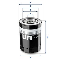 UFI ÖLfilter 23.475.00 Passend FüR Mitsubishi Pajero IV 3.2 DI-D 4WD