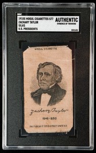 1910s Mogul Cigarettes Silks Zachary Taylor S77 US Presidents SGC Authentic