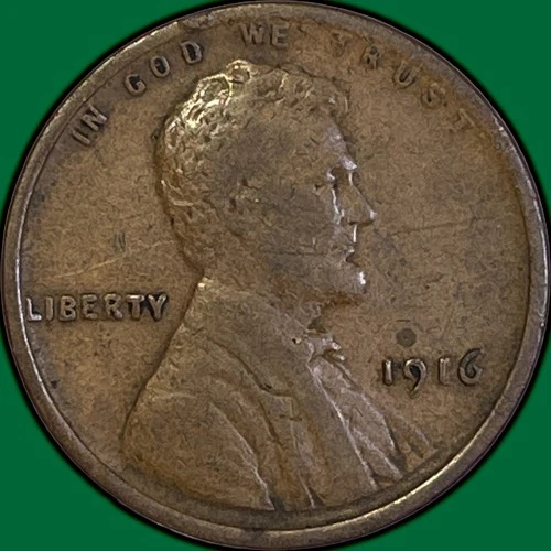 1916 Lincoln Wheat Cent Very Fine VF Coin #36119
