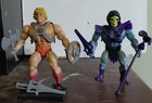 Vintage MOTU 1982 He-Man Skeletor Complete Soft Head Action figure READ Mattel