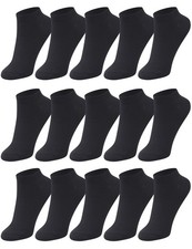 15 Pairs Men's Socks Black Mens Ankle Socks Low Cut Athletic Casual Short Soc...