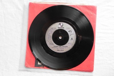 THIN LIZZY THUNDER AND LIGHTING VERTIGO RECORDS UK 7'' VINYL SINGLE 45/33rpm