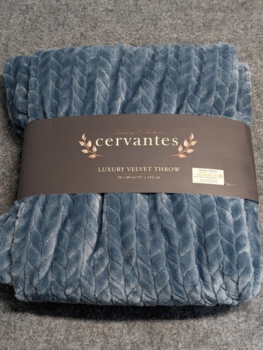 Cervantes Luxury Velvet Throw Oversize 50 x 60 in / 127 x 152 cm New - Afbeelding 6 van 7