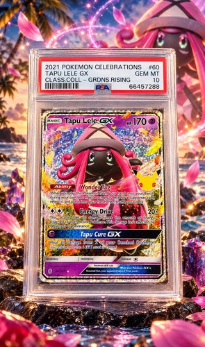 ✨2021 TAPU LELE GX POKEMON 25th CELEBRATIONS CLASS.COLL-GRDNS.RISING PSA 10✨