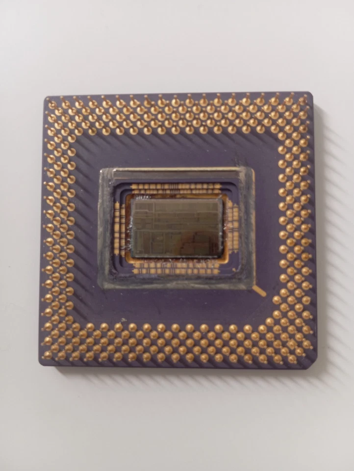 CPU AMD K5 PR166 PR166ABR Gold Top Socket 7 RARO PROCESSORE VINTAGE Non testato! - Immagine 4 di 4