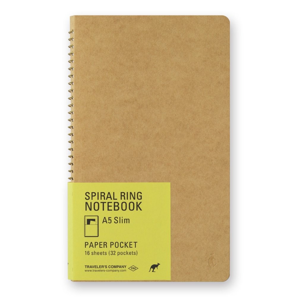 A5 Spiral Notebook 2-Pack Slim Pocket Kangaroo Design  -image