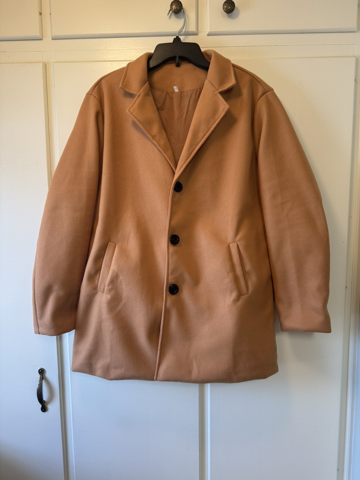 XL wool trench coat, single breasted U.S. chest size 46 new