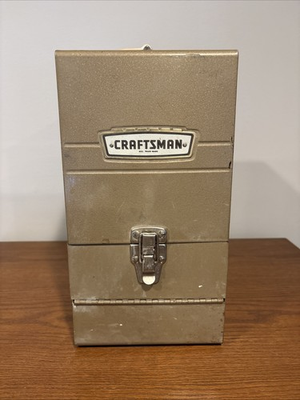 #ad vintage craftsman electric drill in case steel box 12x8x6.5 Great Condition $37.69