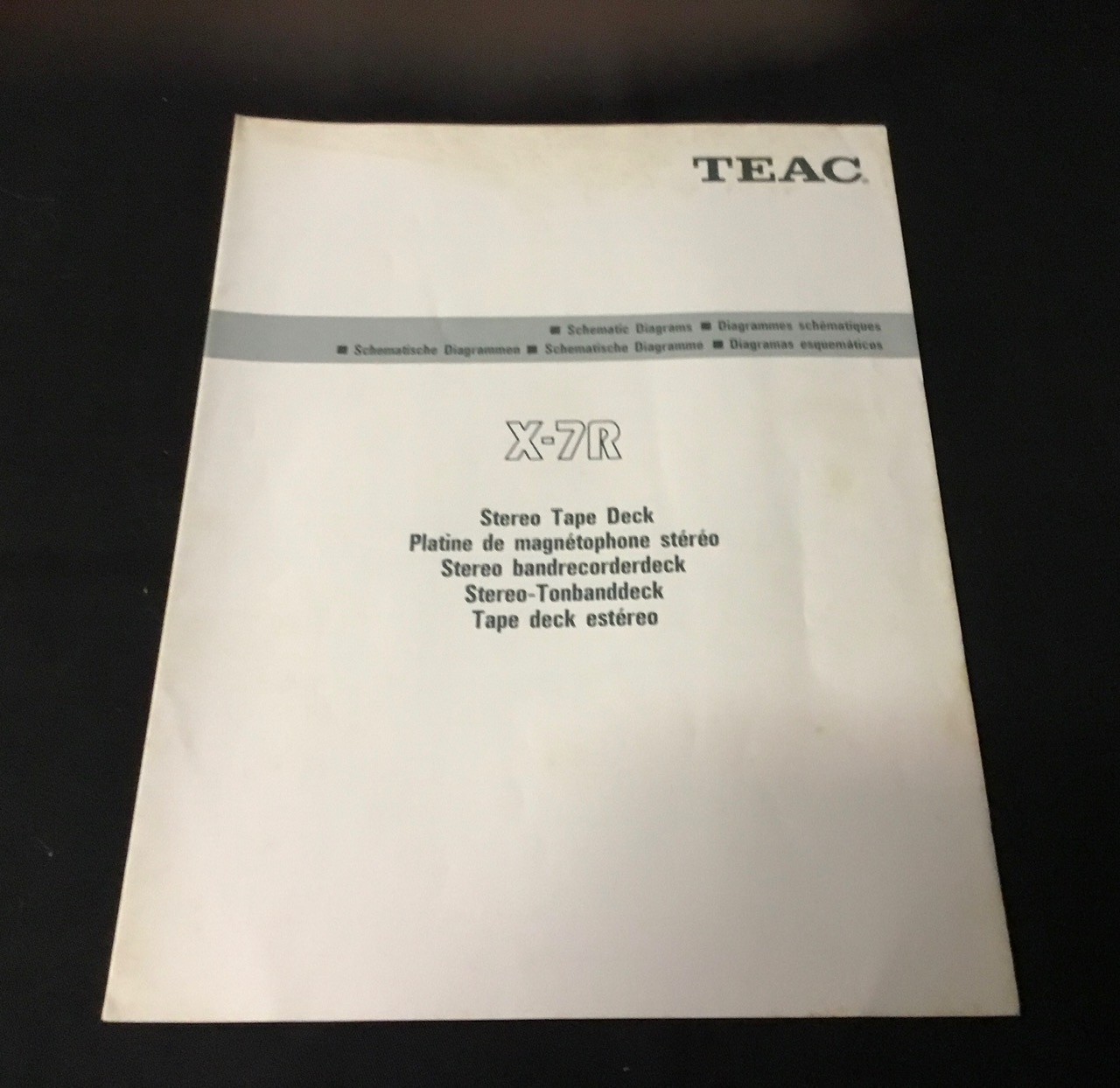 TEAC X-7R Original Schematic Diagrams Stereo Tape Deck