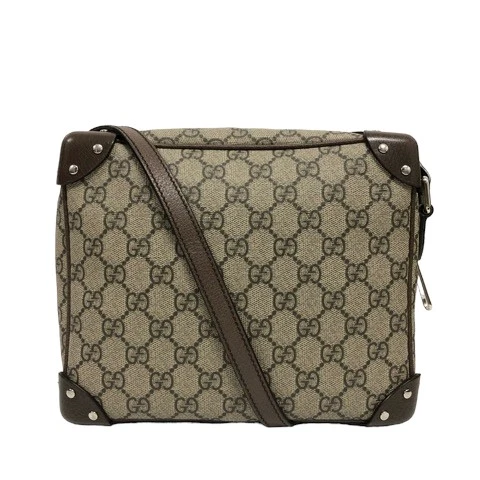 Sac à bandoulière Gucci Gg Supreme toile 626363 logo motif intégral cuir beige