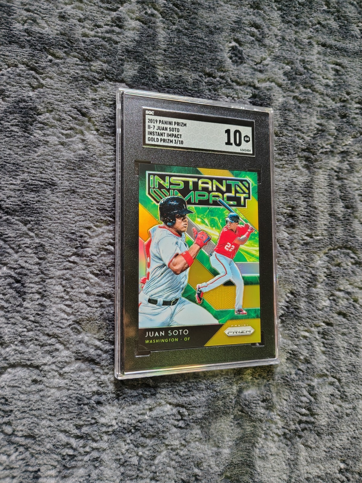 2019 Panini Prizm - Instant Impact #II-7 Juan Soto Gold Prizm /10 SGC 10 💎 RARE view 8