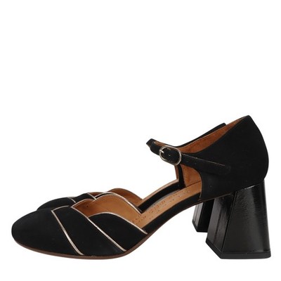 Chie Mihara Damen Schuhe Pumps Gr. 40 Schwarz Leder High Heels Stilettos