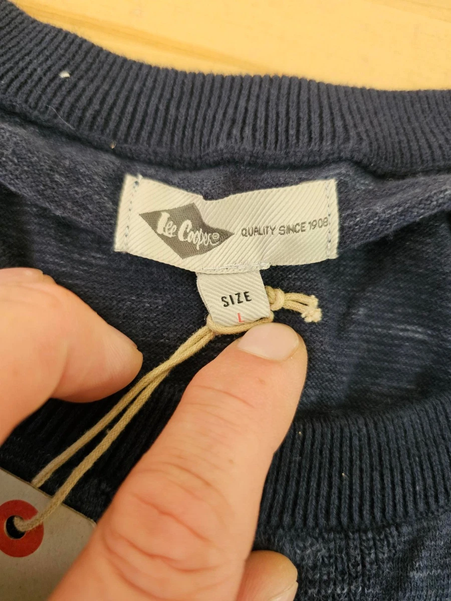 Sudadera Lee Cooper Para Hombre Manga Larga Cuello Redondo Azul LG/GRANDE