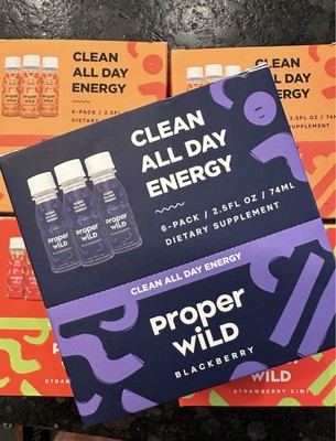 Proper Wild Energy Shot CASE MIXED FLAVORS! 2.5oz Qty 72 Organic Vegan Healthy