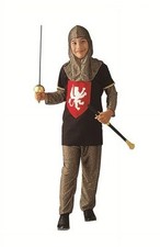 Silver Medieval Knight Child Costume Size Large 12-14