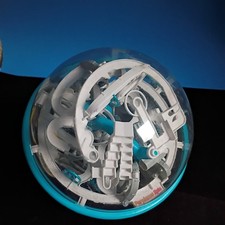 Perplexus Epic 3D Sphere Ball Maze Puzzle Labyrinth Game Blue and White