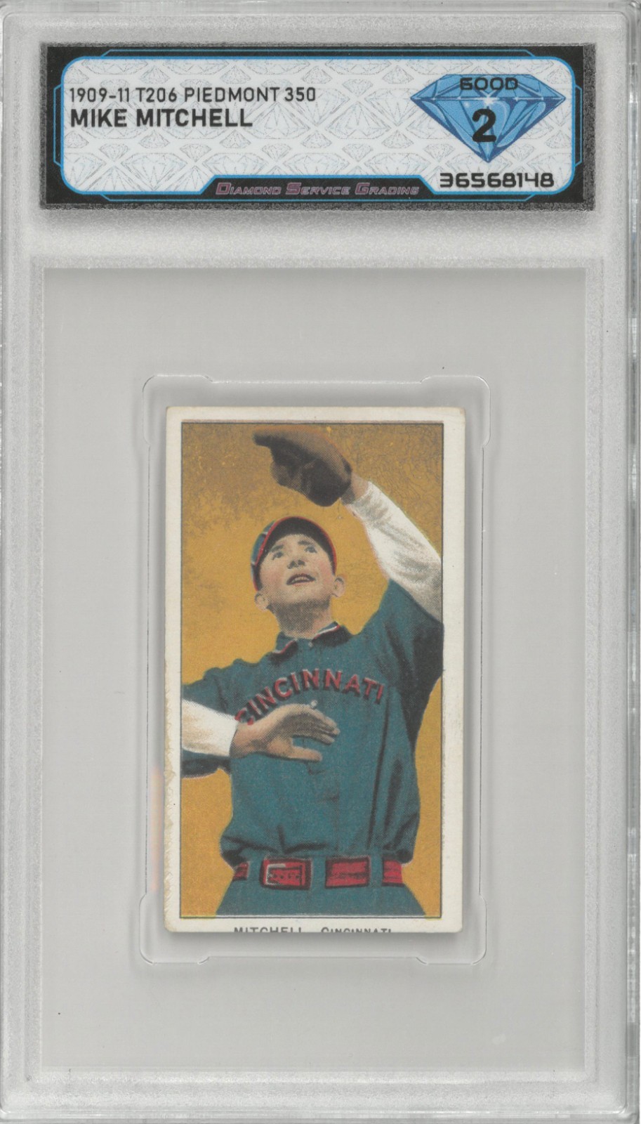 1909-11 T206 Piedmont 350 MIKE MITCHELL 💎 DSG 2 Good