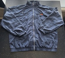 Vintage Catalina Windbreaker Jacket Womens Large Navy Blue Zip Up Nylon