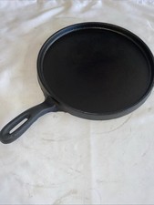 "Plancha Comal de Hierro Fundido Reciclada Restaurada Redonda México SAZONADA 8.5"""
