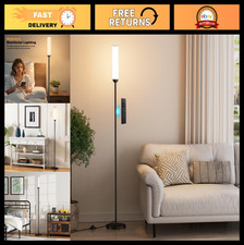 Modern LED Floor Lamp with Remote Control Foot Switch - Adjustable Brightness,