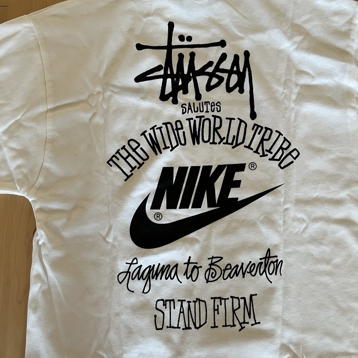 NEW Nike x Stussy The Wide World Tribe T-Shirt White Size XS FREE