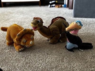 Vtg 1988 Land Before Time Plush Lot,JCPenny Exclusive,Little Foot, Petrie, Cera