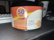50 Pack Blank DVD-R 16x 4.7 GB Silver Inkjet Hub Printable Top